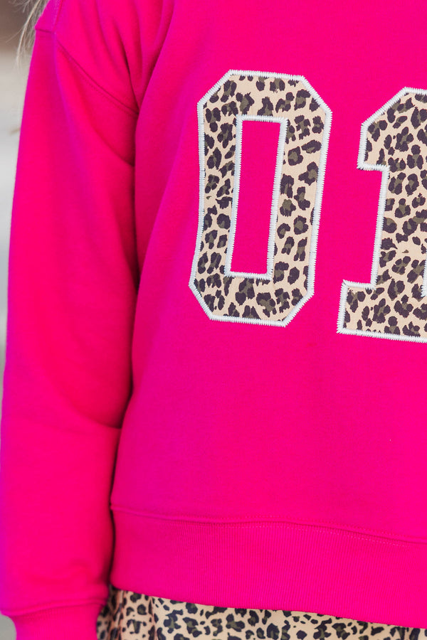 Girls: Love Story Fuchsia Leopard 01 Sweatshirt