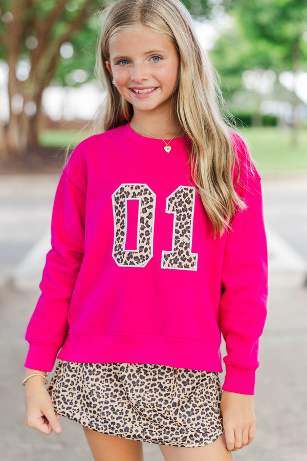 Girls: Love Story Fuchsia Leopard 01 Sweatshirt
