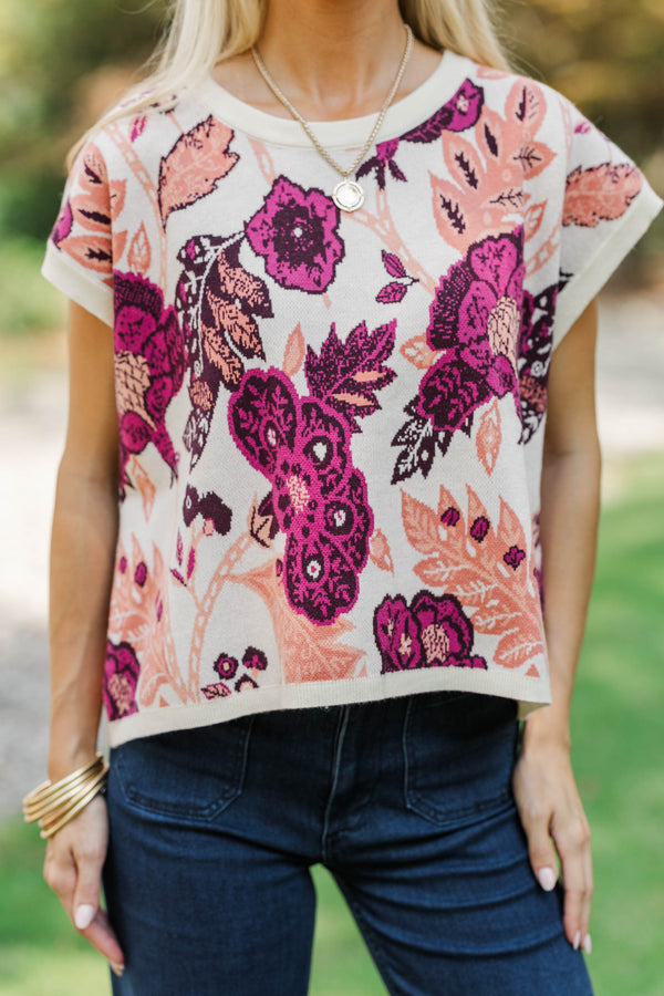 Thinking Of You Rust Chintz Sweater