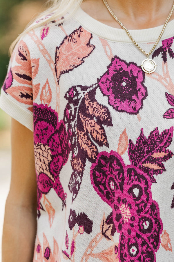 Thinking Of You Rust Chintz Sweater