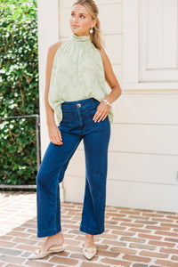 Leap Of Faith Green Floral Chiffon Blouse