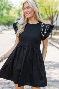 Perfectly Lovely Black Embellished Dress