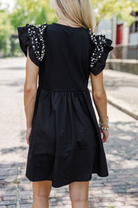 Perfectly Lovely Black Embellished Dress