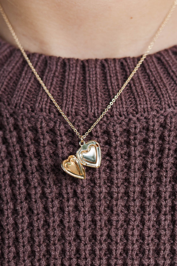 Girls: Best Kept Secret Gold Heart Necklace