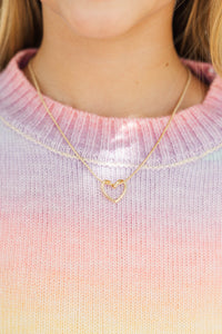 Girls: Pinky Promise Gold Heart Necklace
