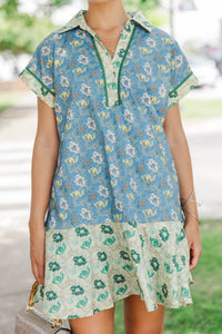Stay In Focus Blue Floral Dress