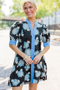Count Me In Black Floral Dress