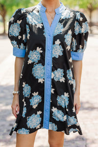 Count Me In Black Floral Dress