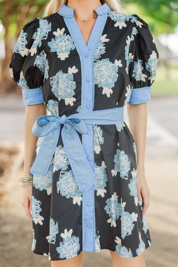 Count Me In Black Floral Dress