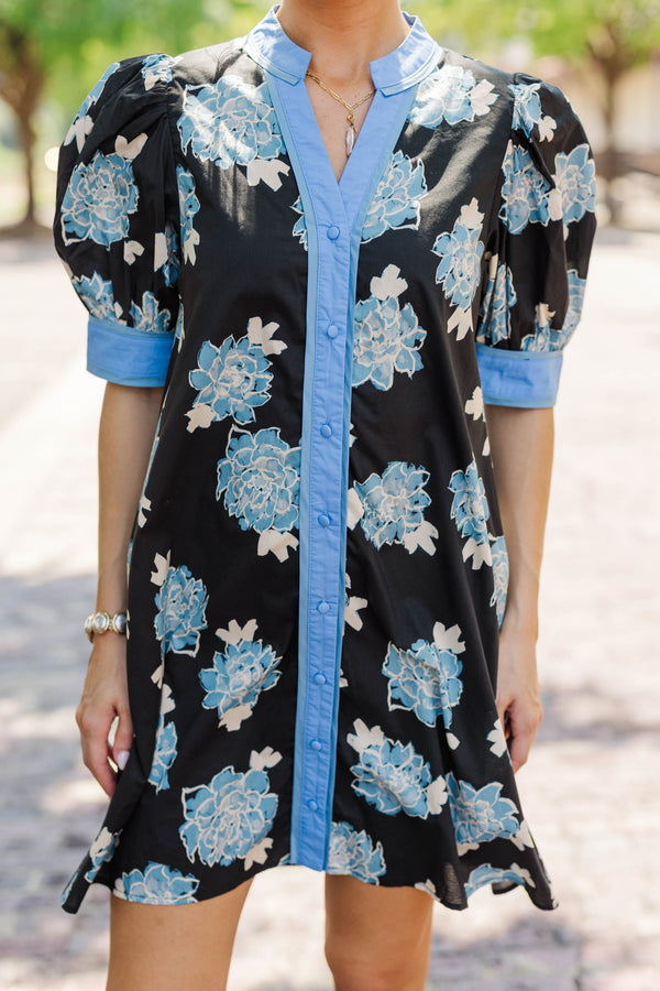 Count Me In Black Floral Dress