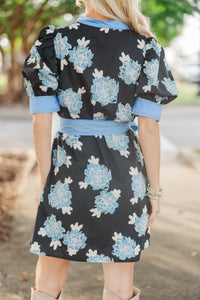 Count Me In Black Floral Dress
