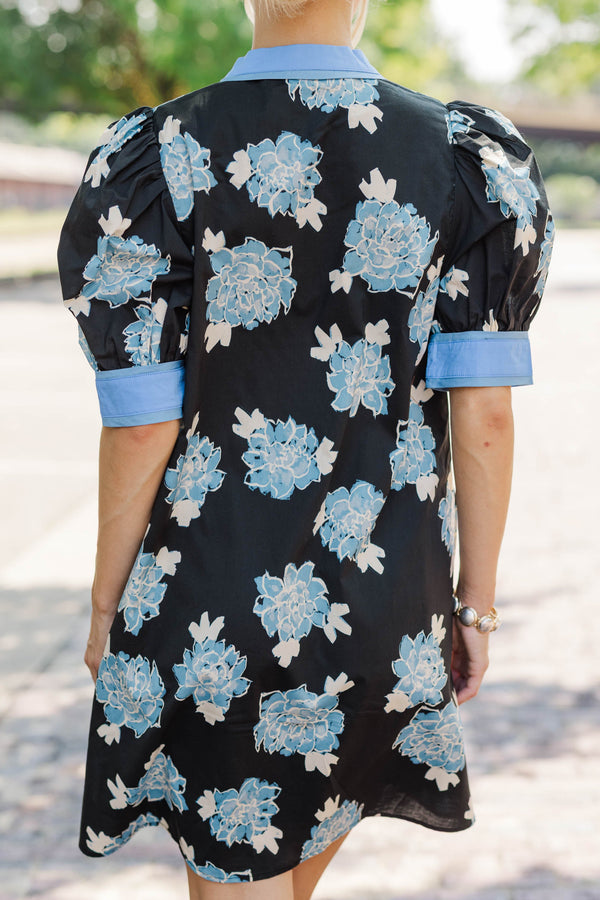 Count Me In Black Floral Dress