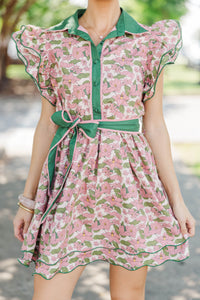 Flourish Forever Mauve Floral Dress