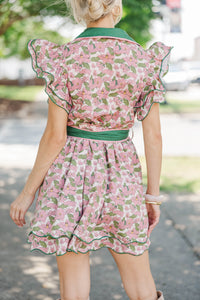 Flourish Forever Mauve Floral Dress