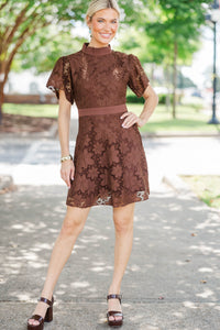 Flourish In Style Brown Crochet Dress