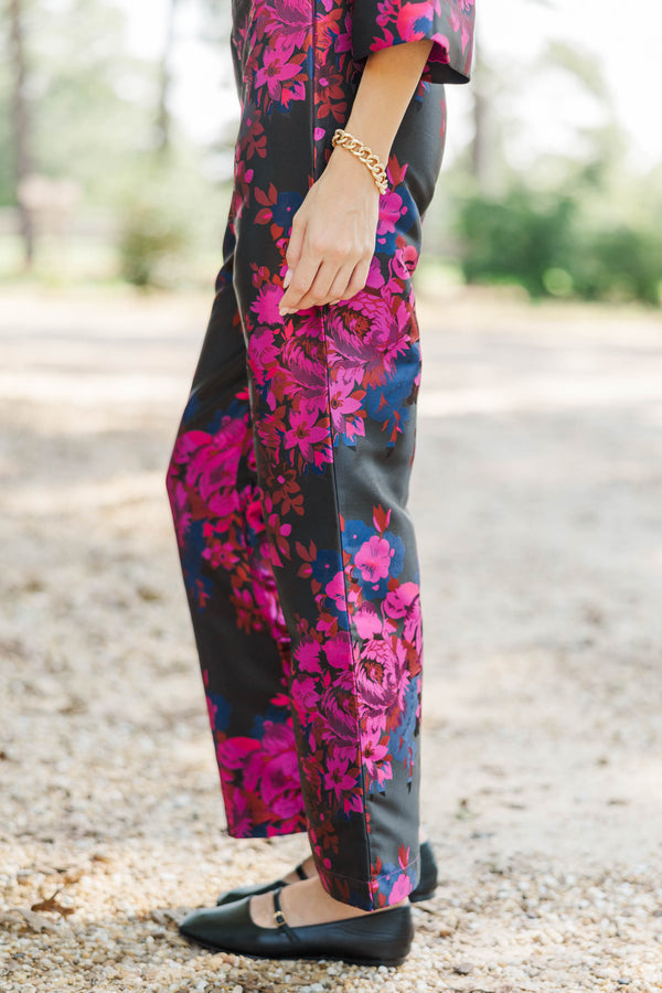 Watch Me Shine Red Brocade Pants