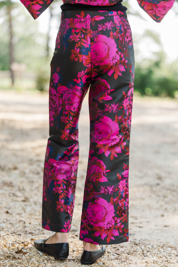 Watch Me Shine Red Brocade Pants