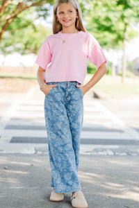 Girls: Classic Layer Light Pink Mock Neck Sweater