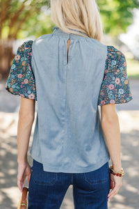 A Little Statement Brocade Courdory Blouse