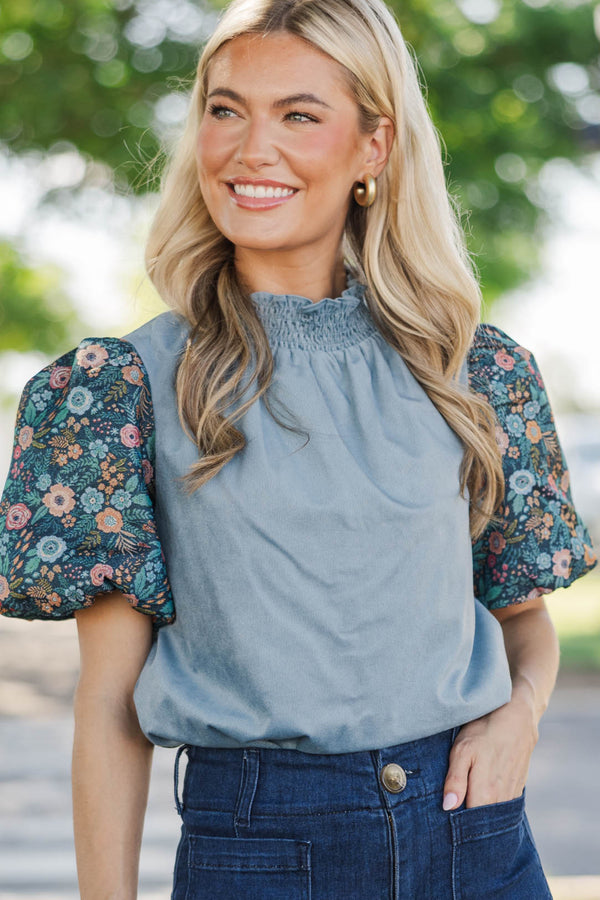 A Little Statement Brocade Courdory Blouse