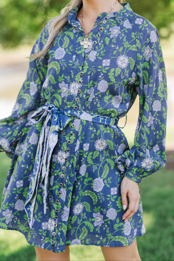 If You Know, You Know Navy Floral Dress