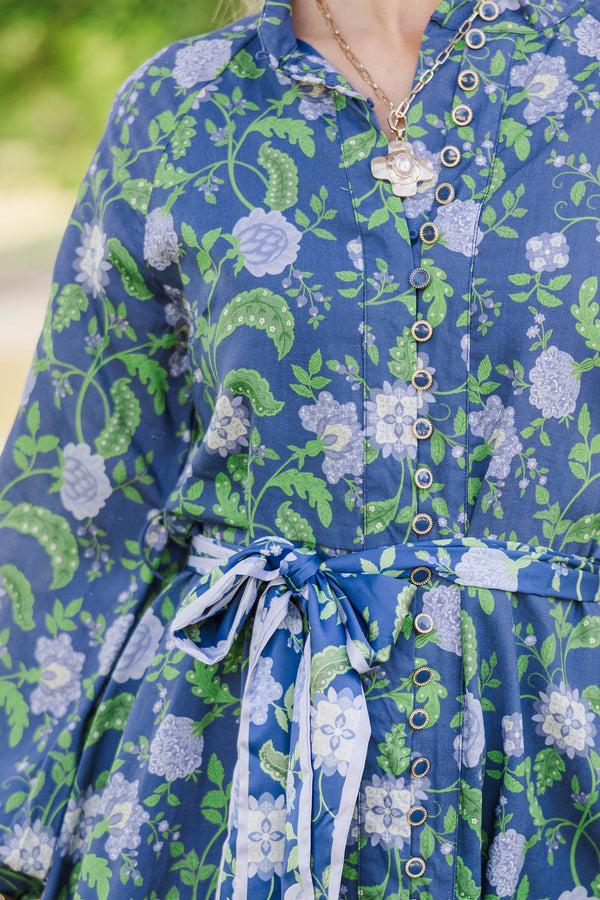 If You Know, You Know Navy Floral Dress