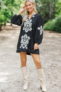 Timeless Favorite Black Embroidered Dress