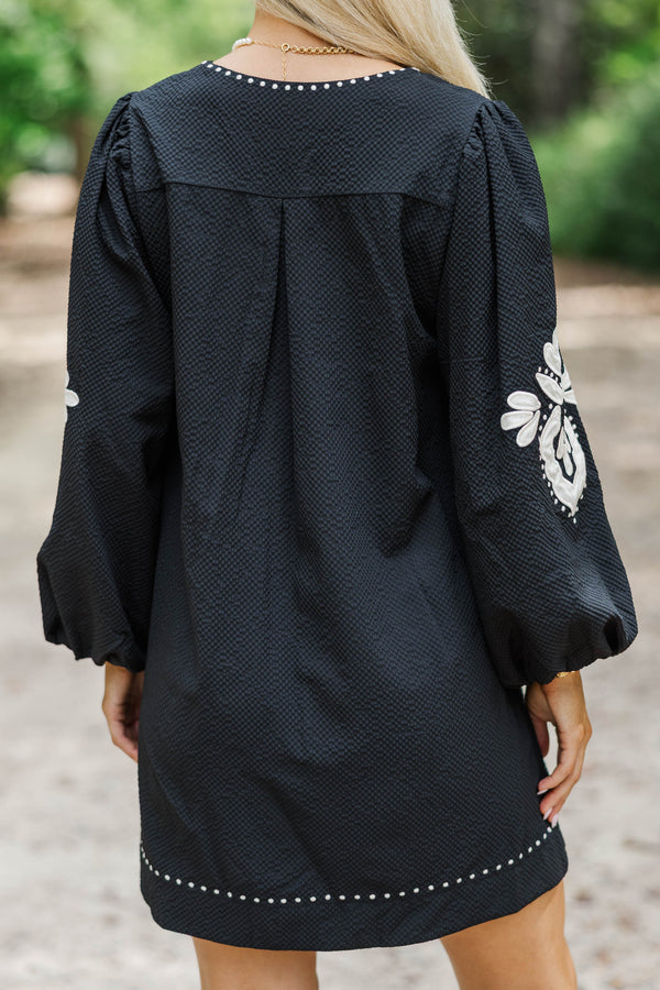 Timeless Favorite Black Embroidered Dress