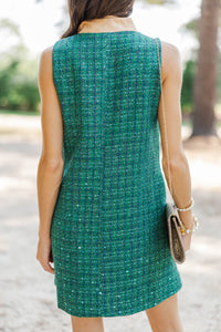 Timeless Piece Green Tweed Dress
