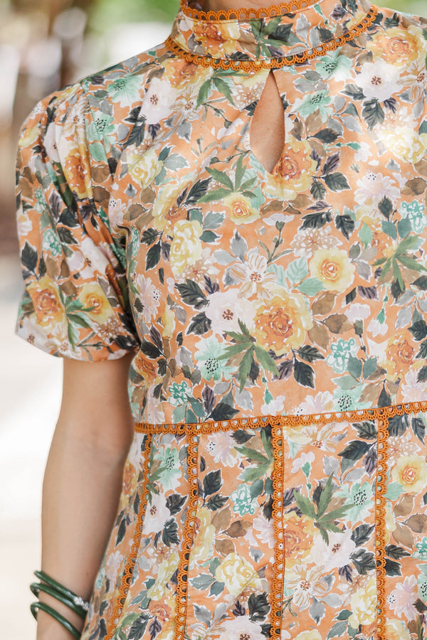 Style Archive Orange Floral Dress