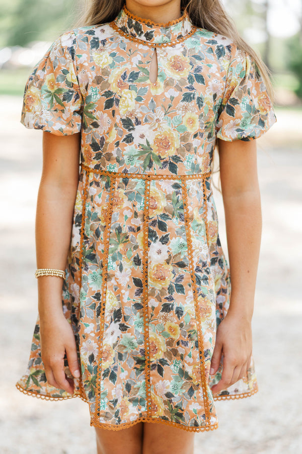 Girls: Style Archive Orange Floral Dress