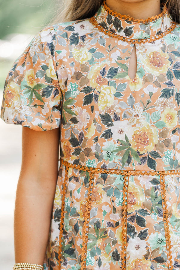 Girls: Style Archive Orange Floral Dress