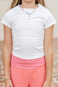 Girls: Never Slowing Down White Top