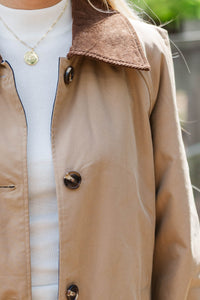 Warm Layers Taupe Plaid Reversible Jacket