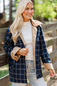 Warm Layers Taupe Plaid Reversible Jacket