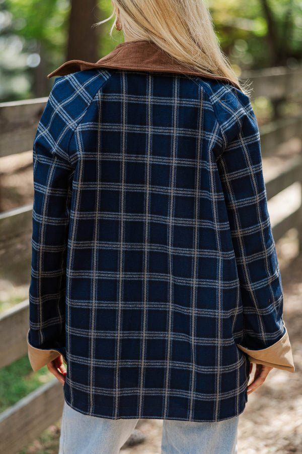 Warm Layers Taupe Plaid Reversible Jacket