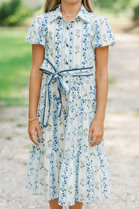 Girls: The Katie Lynn Navy Ditsy Floral Midi Dress