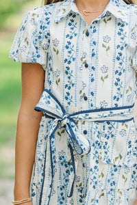 Girls: The Katie Lynn Navy Ditsy Floral Midi Dress