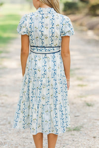 Girls: The Katie Lynn Navy Ditsy Floral Midi Dress