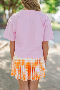 Girls: Pumpkin Society Pink Pumpkins Tee