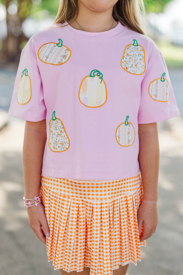 Girls: Pumpkin Society Pink Pumpkins Tee