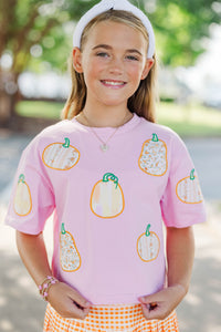 Girls: Pumpkin Society Pink Pumpkins Tee