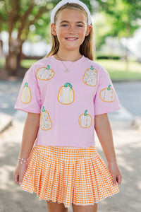 Girls: Pumpkin Society Pink Pumpkins Tee
