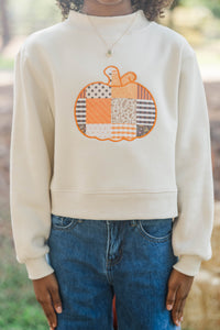 Girls: Pumpkin Patch Plans Oatmeal Sweatshirt