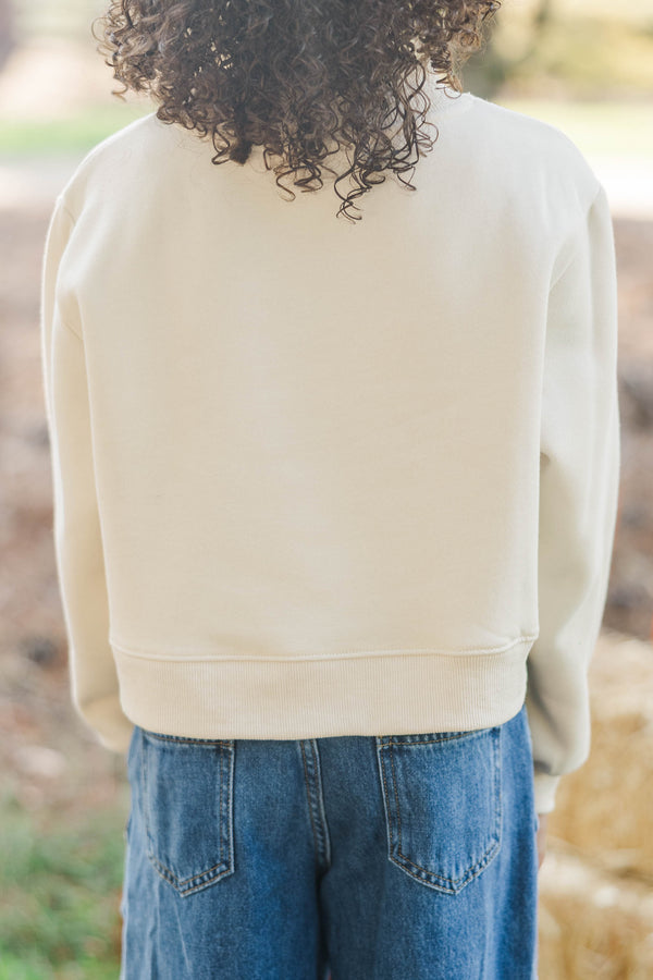 Girls: Pumpkin Patch Plans Oatmeal Sweatshirt