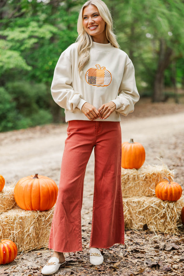 Pumpkin Patch Plans Oatmeal Sweatshirt
