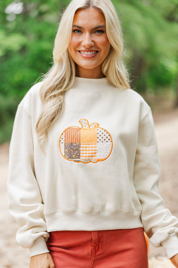 Pumpkin Patch Plans Oatmeal Sweatshirt
