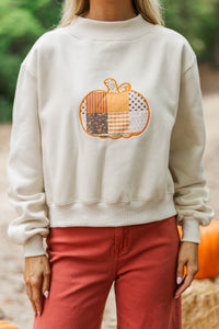 Pumpkin Patch Plans Oatmeal Sweatshirt