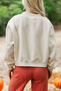 Pumpkin Patch Plans Oatmeal Sweatshirt