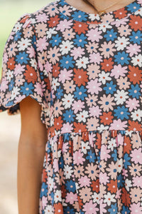 Girls: Time Goes By Pima Cotton Scalloped Dress